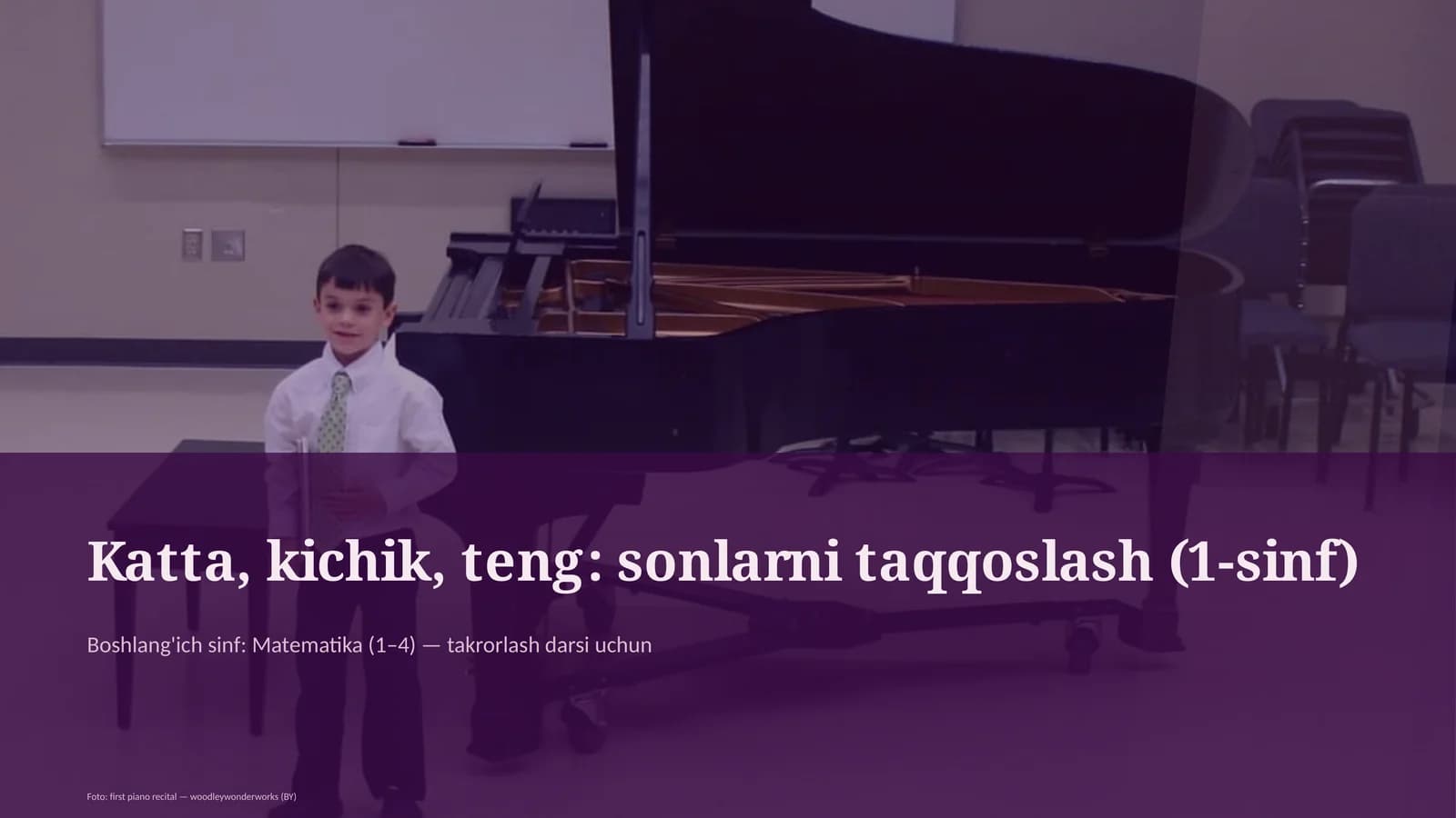 Katta, kichik, teng: sonlarni taqqoslash (1-sinf)