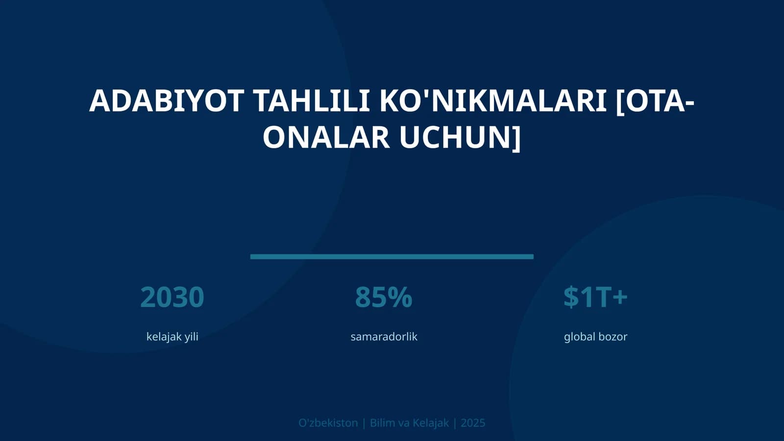 Adabiyot tahlili ko'nikmalari [ota-onalar uchun]