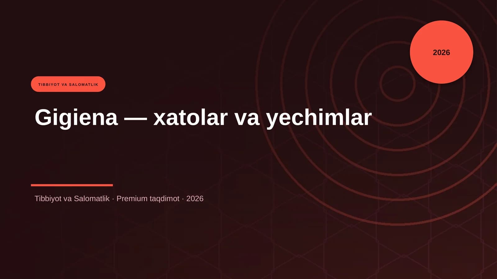 Gigiena — xatolar va yechimlar