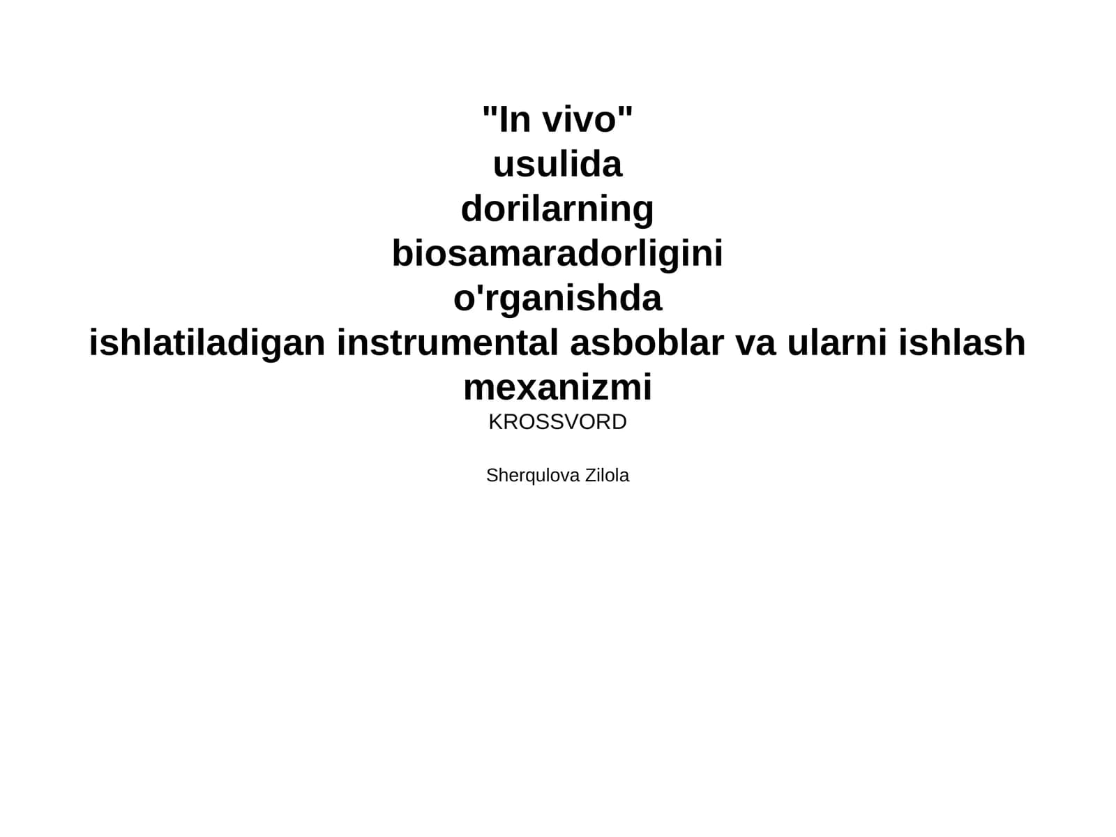 "In vivo"
