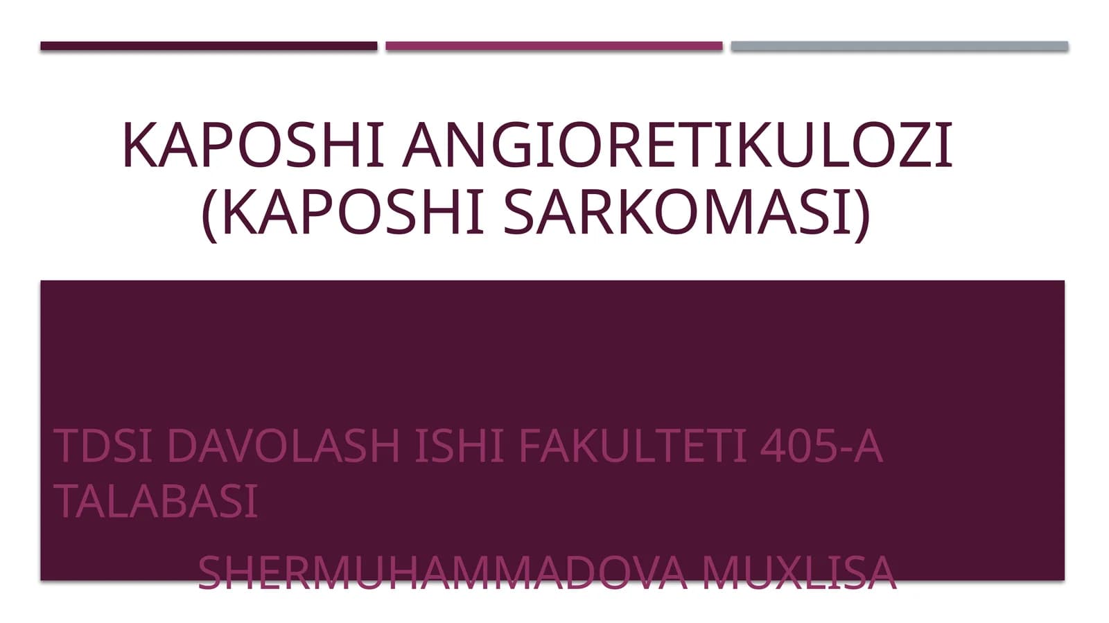 Kaposhi sarkomasi