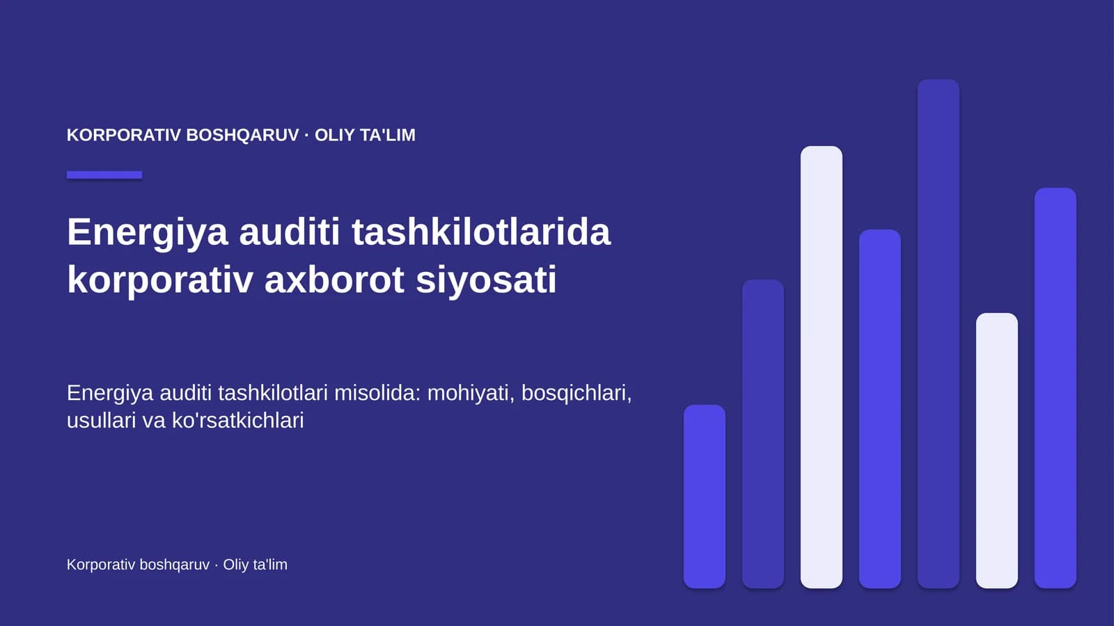 energiya auditi tashkilotlarida korporativ axborot siyosati 3742