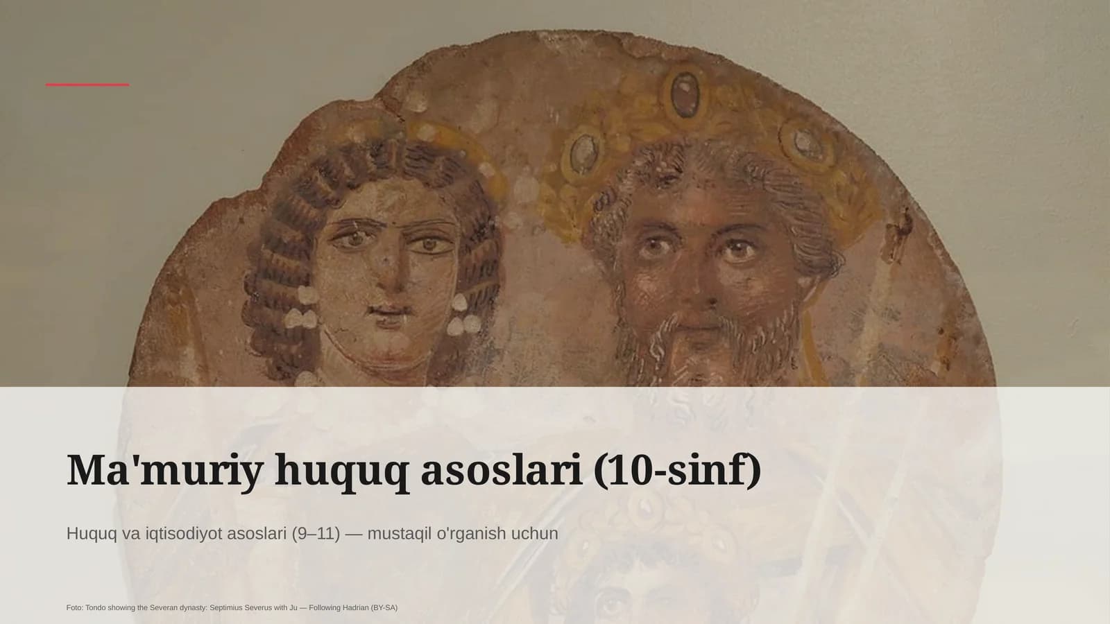 Ma'muriy huquq asoslari (10-sinf)