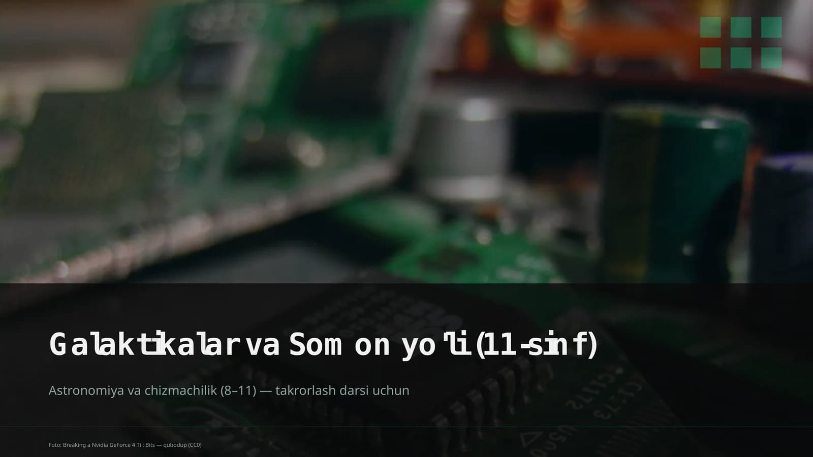 Galaktikalar va Somon yo'li (11-sinf)