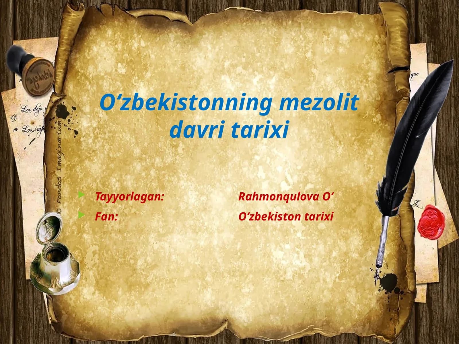 Oʻzbekiston mezolit davrining tarixi