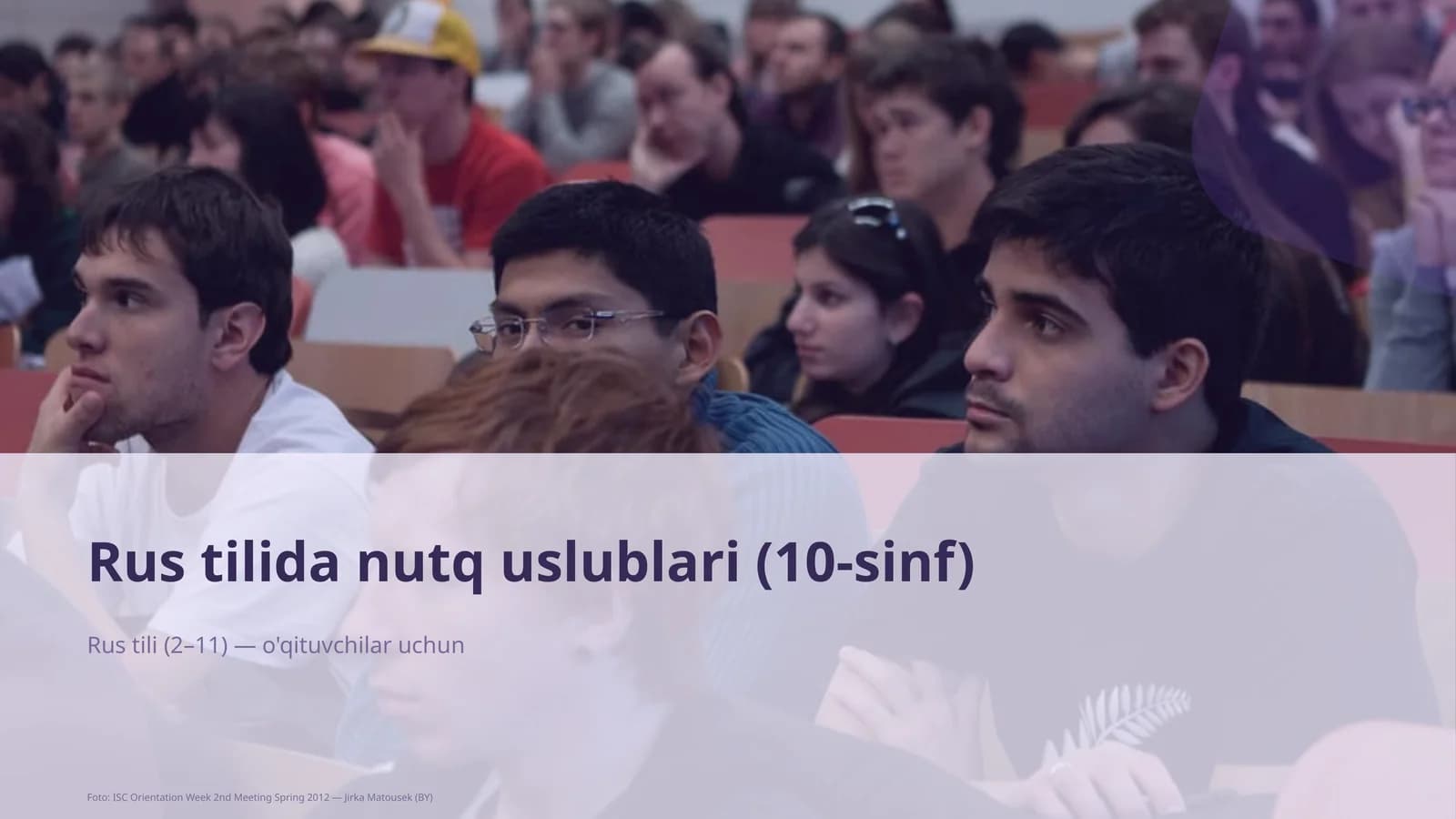 Rus tilida nutq uslublari (10-sinf)