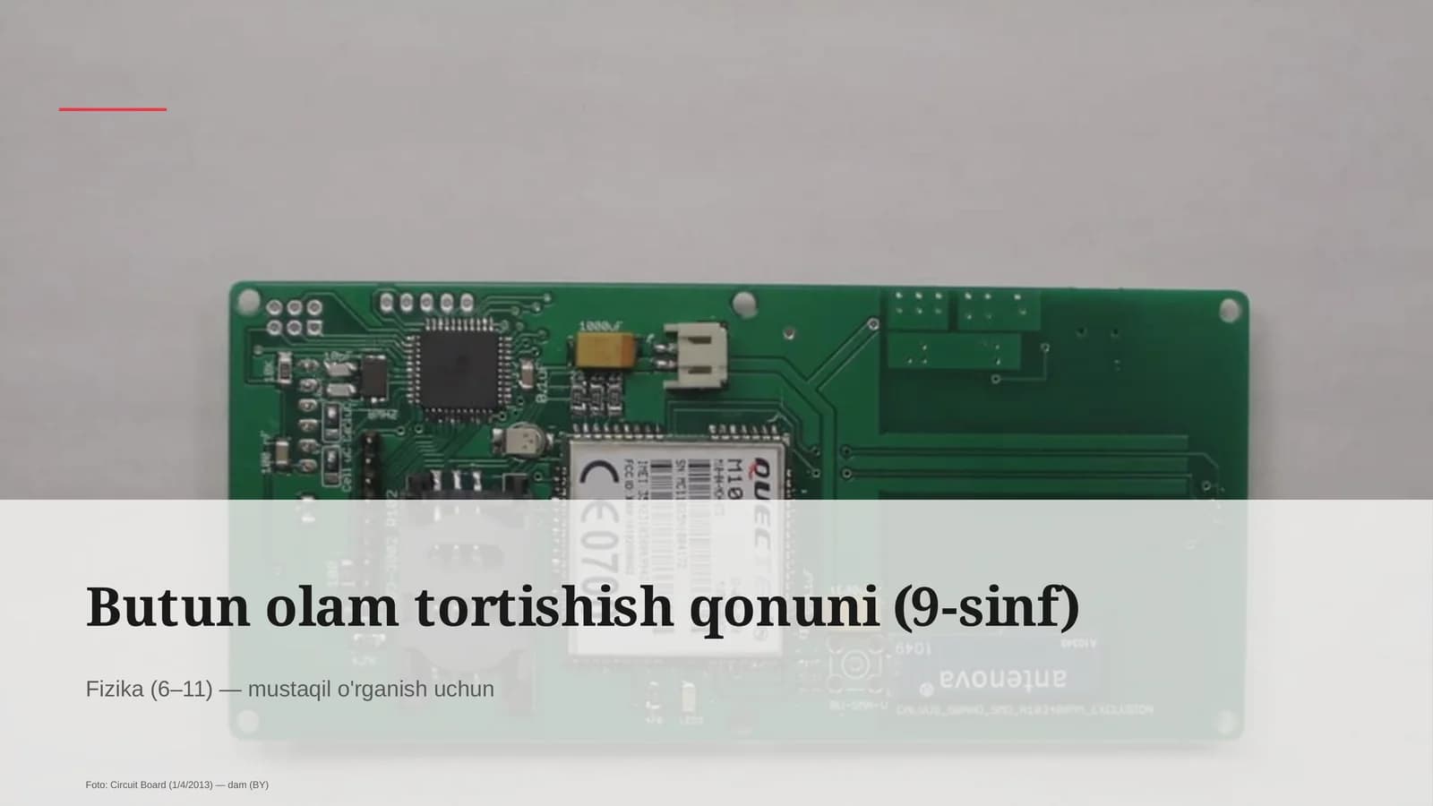 Butun olam tortishish qonuni (9-sinf)