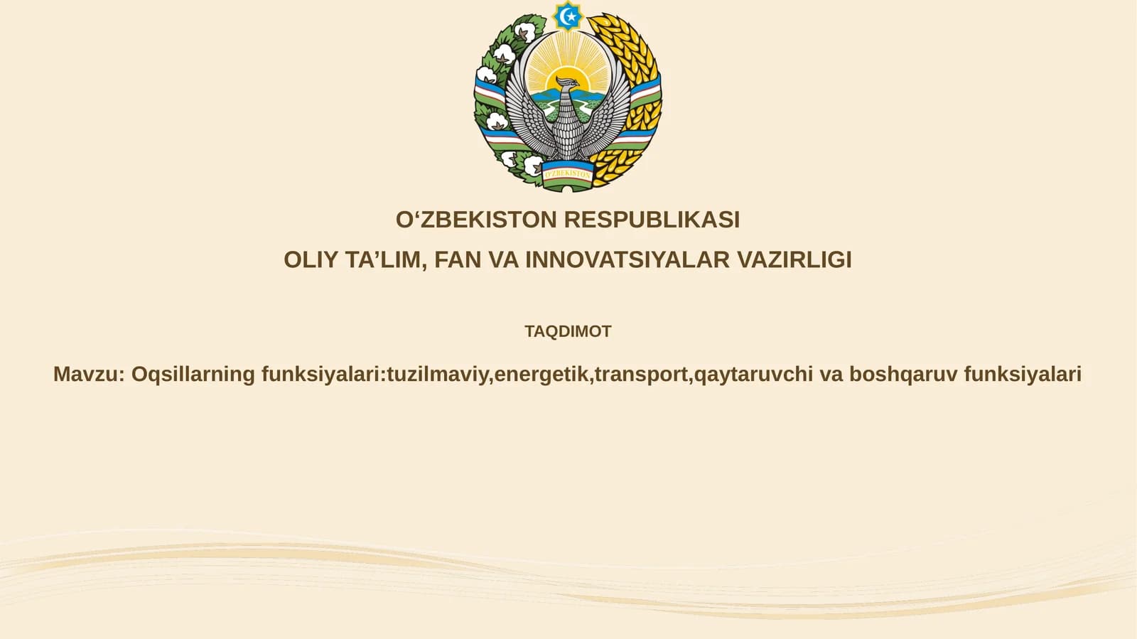 Oqsillarning funksiyalari