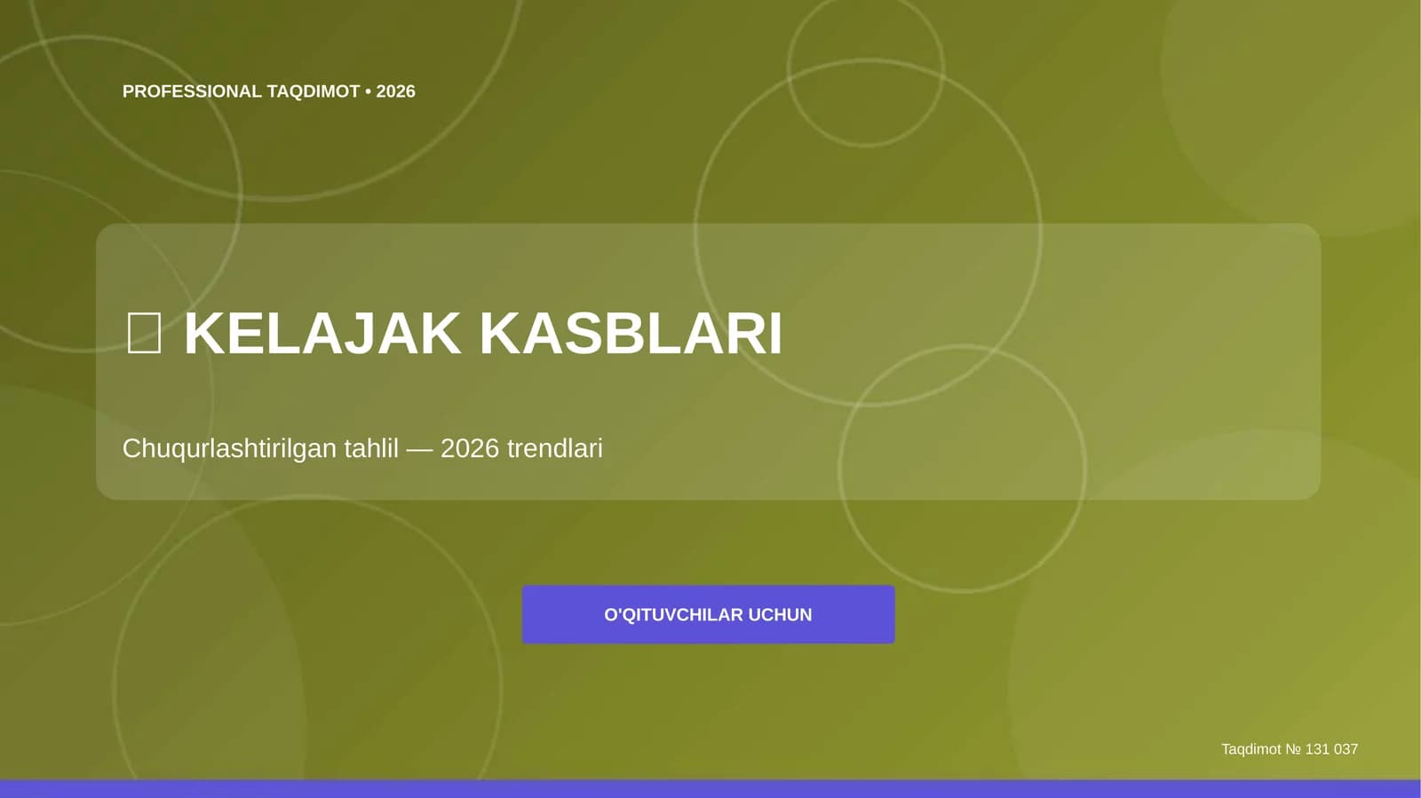 Chuqurlashtirilgan tahlil — 2026 trendlari [o'qituvchilar uchun]