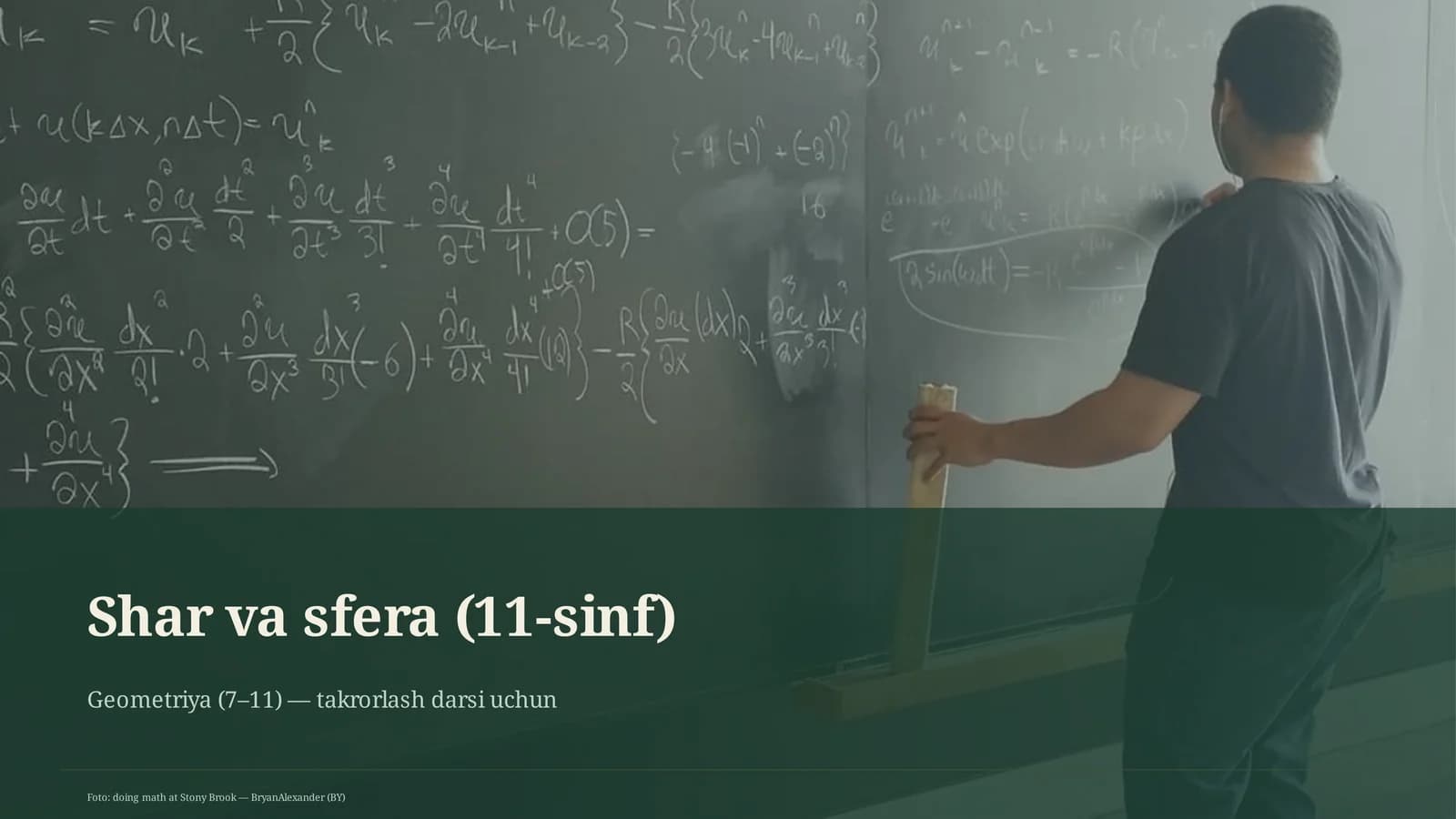 Shar va sfera (11-sinf)