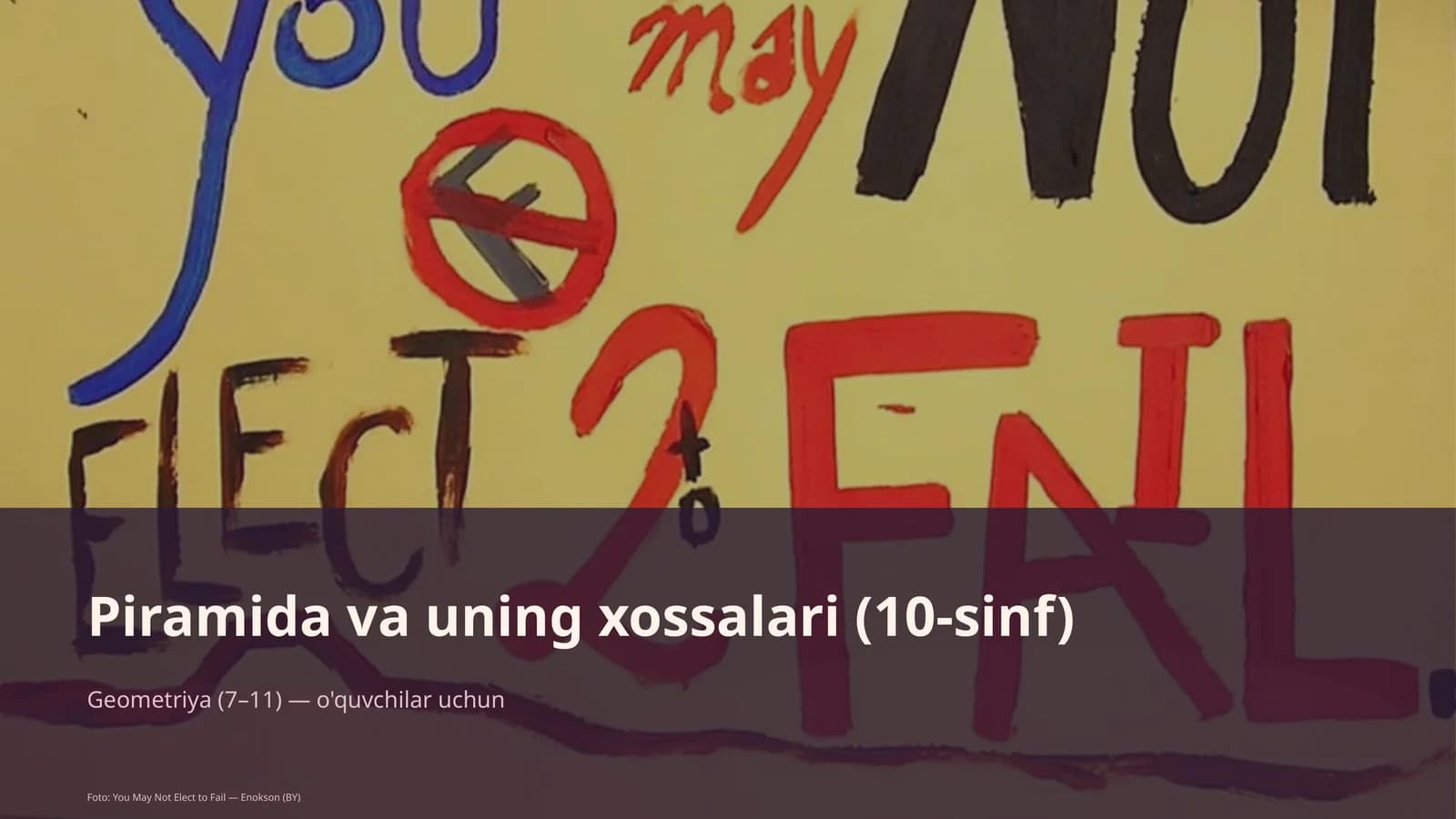 Piramida va uning xossalari (10-sinf)