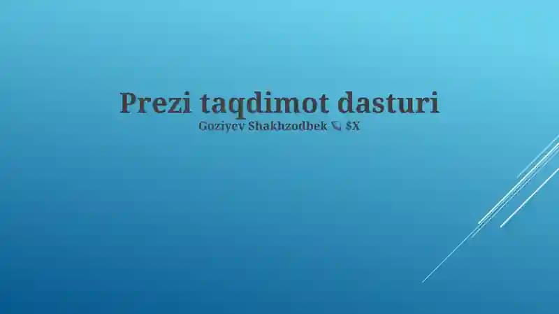 Prezi taqdimot dasturi