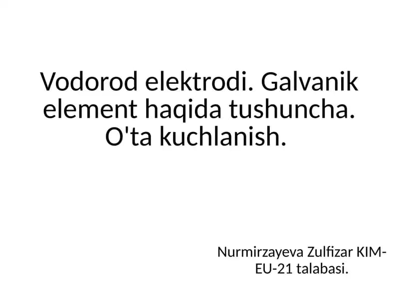 Vodorodelektrodi