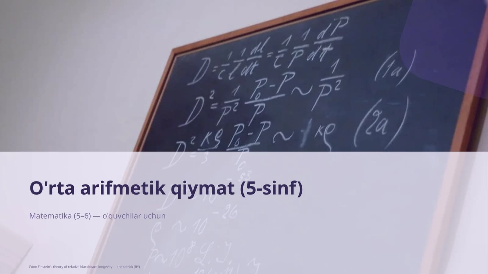 O'rta arifmetik qiymat (5-sinf)