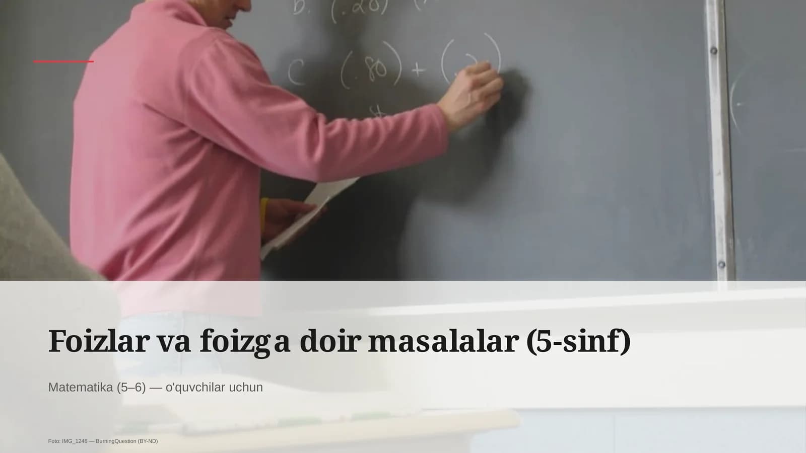 Foizlar va foizga doir masalalar (5-sinf)