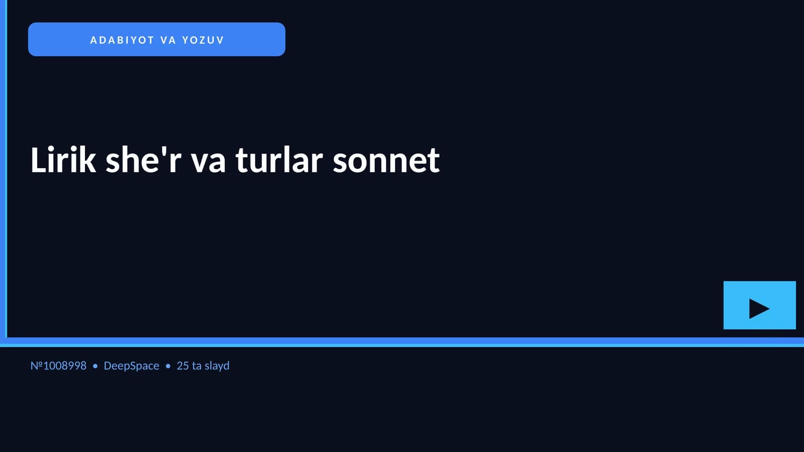 LIRIK SHE'R VA TURLAR SONNET