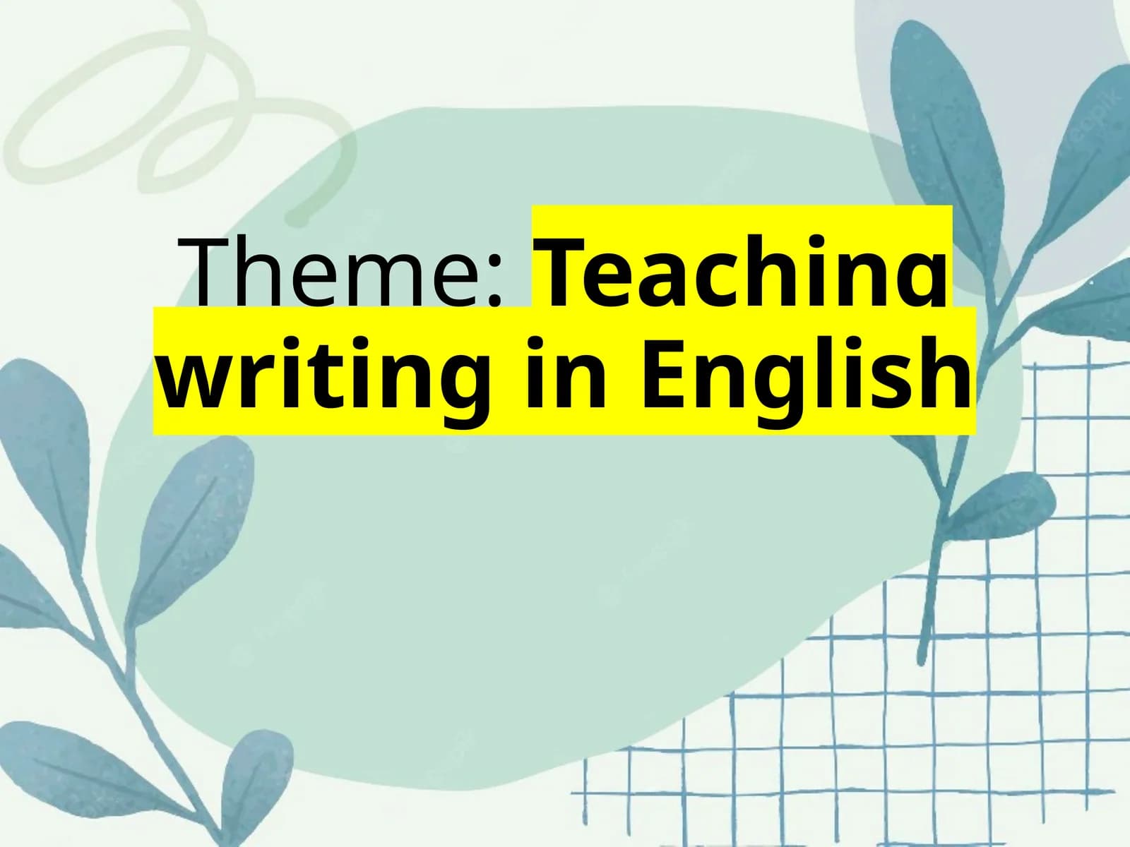 Teaching writing in English