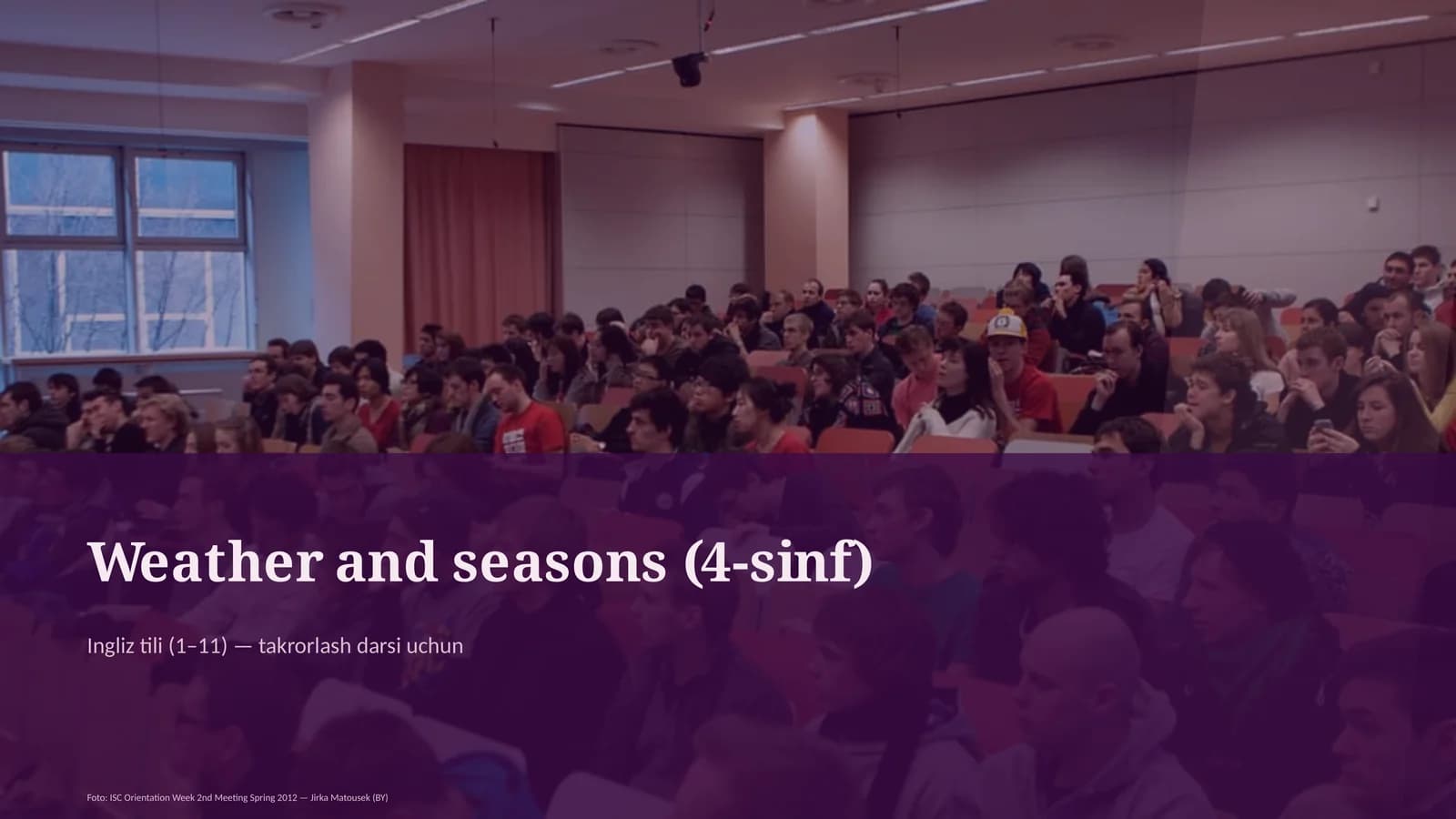 Weather and seasons (4-sinf)