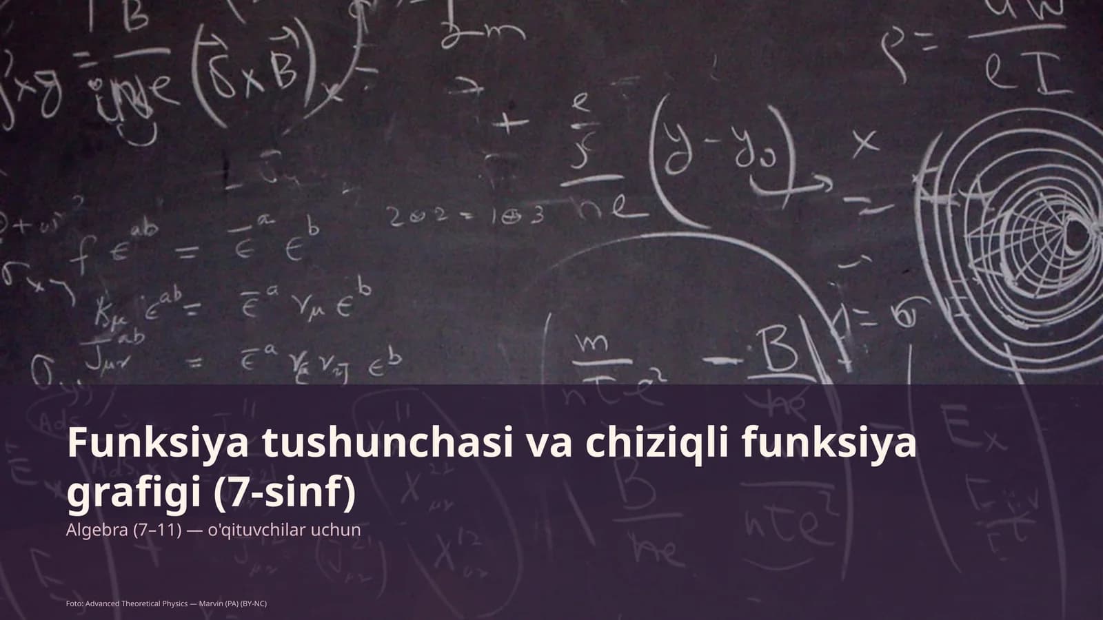 Funksiya tushunchasi va chiziqli funksiya grafigi (7-sinf)