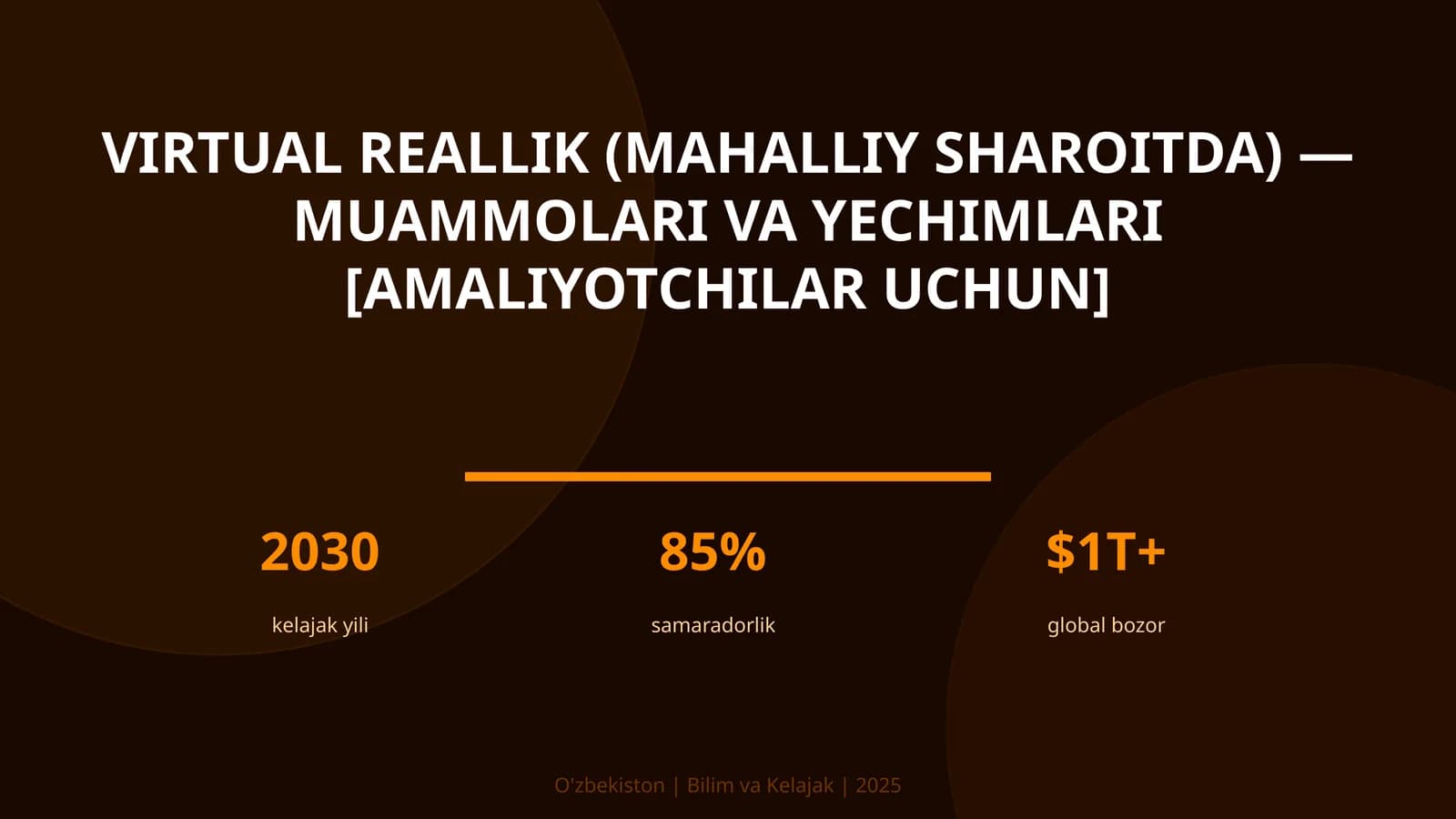Virtual reallik (mahalliy sharoitda) — muammolari va yechimlari [amaliyotchilar uchun]