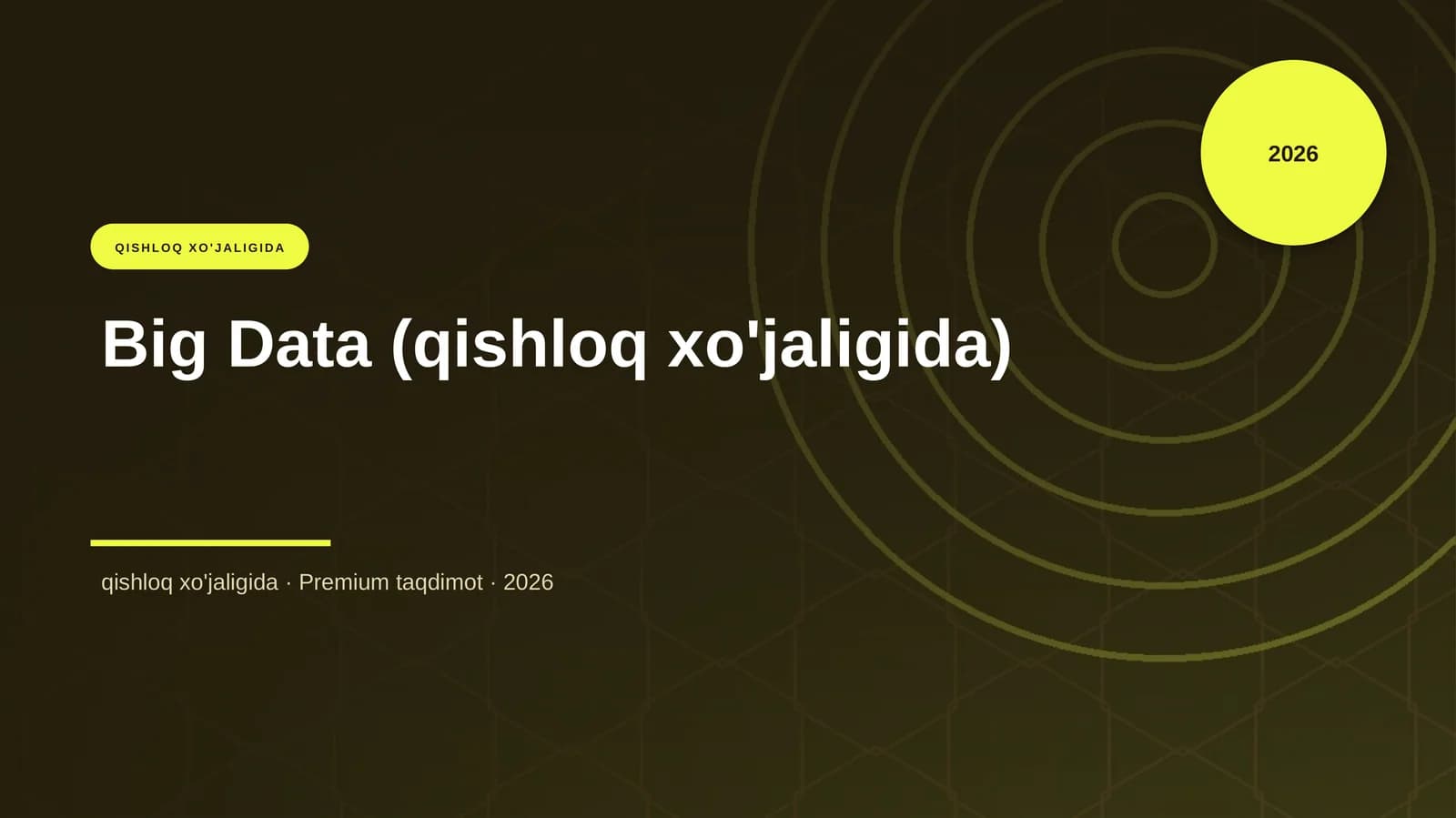 Big Data (qishloq xo'jaligida)