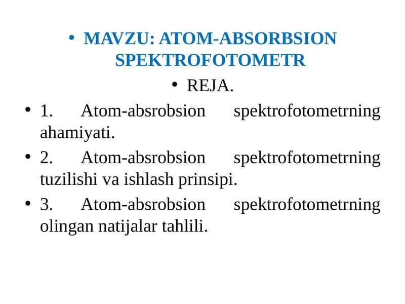 ATOM-ABSORBSION SPEKTROFOTOMETR