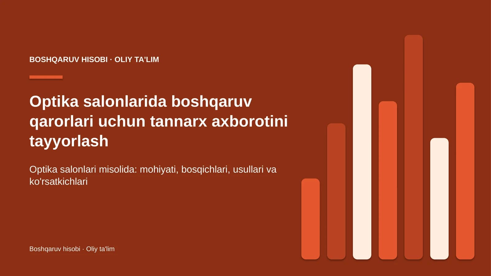 optika salonlarida boshqaruv qarorlari uchun tannarx axborotini tayyorlash 3320