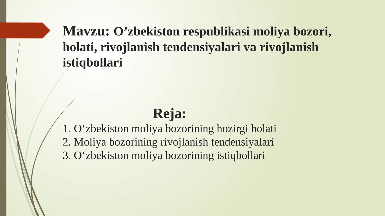 Oʻzbekiston Respublikasi moliya bozori