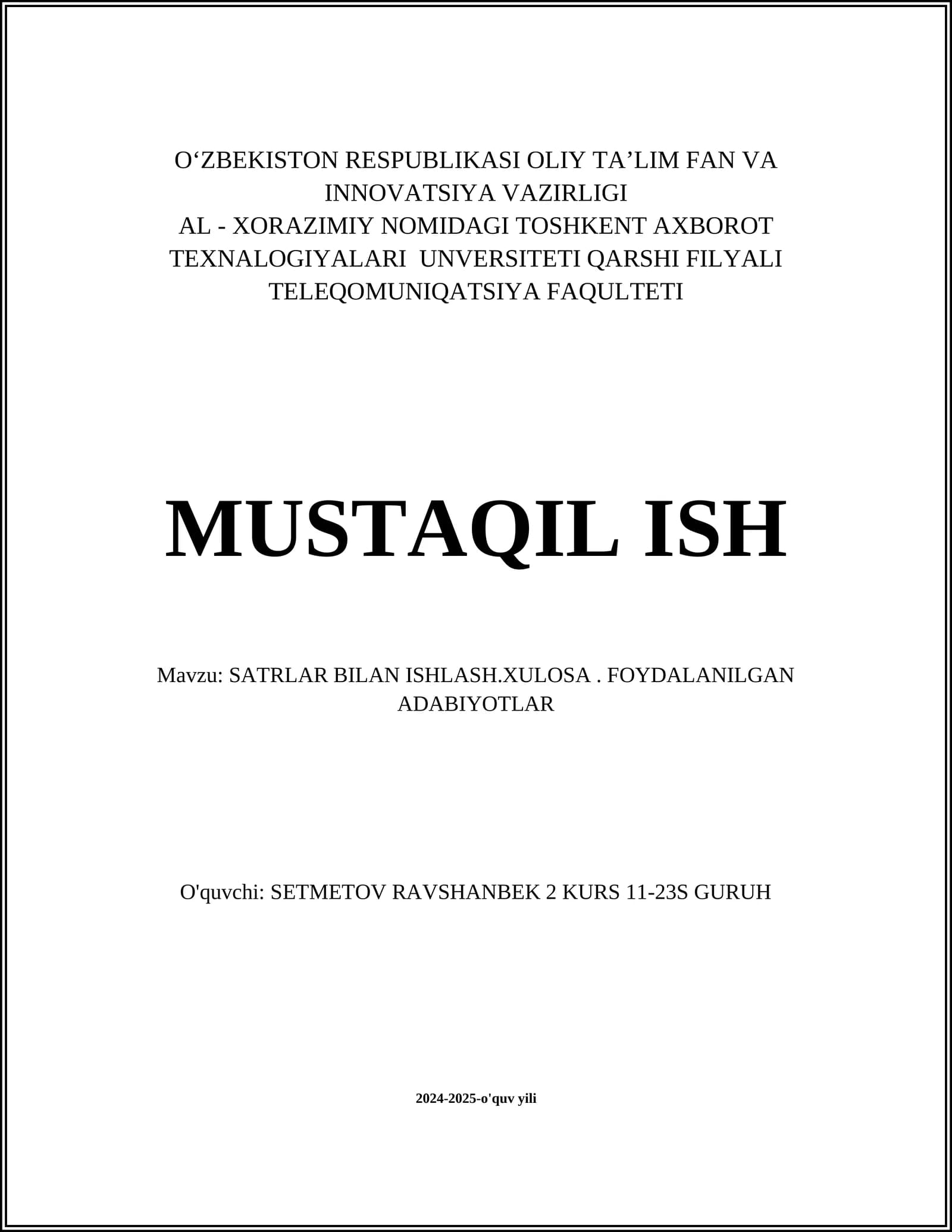 SUN'IY INTELLEKTNING RIVOJLANISHI