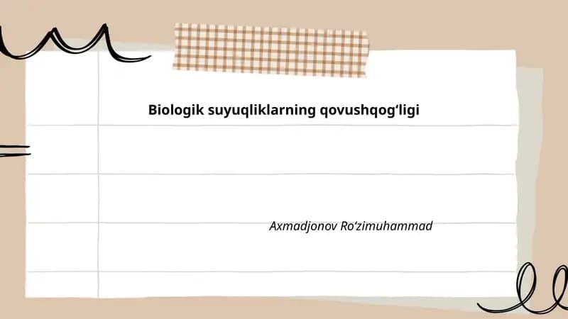 Biologik suyuqliklarning qovushqogʻligi