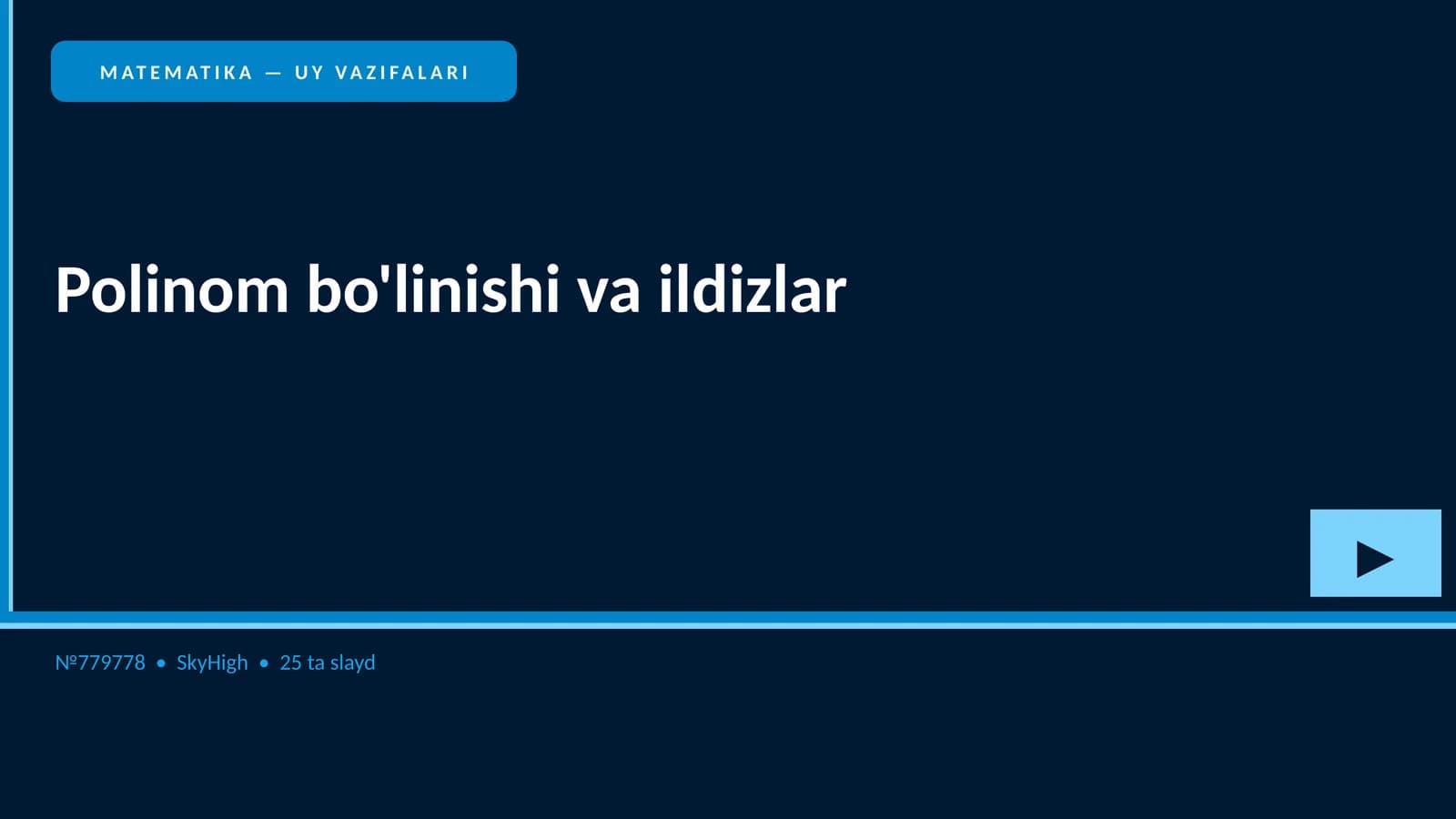 Polinom bo'linishi va ildizlar