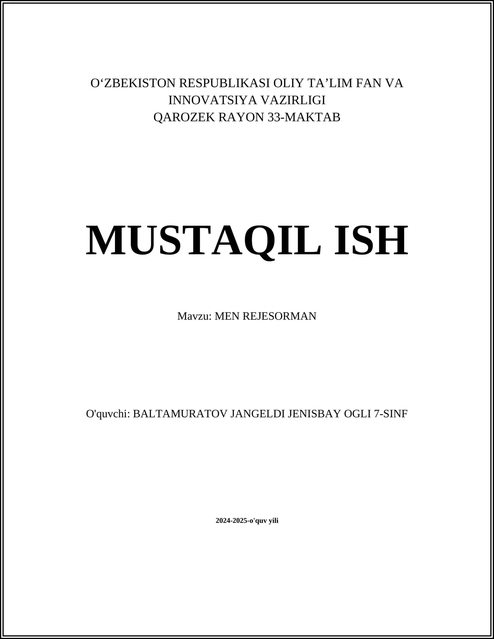 MEN REJESORMAN