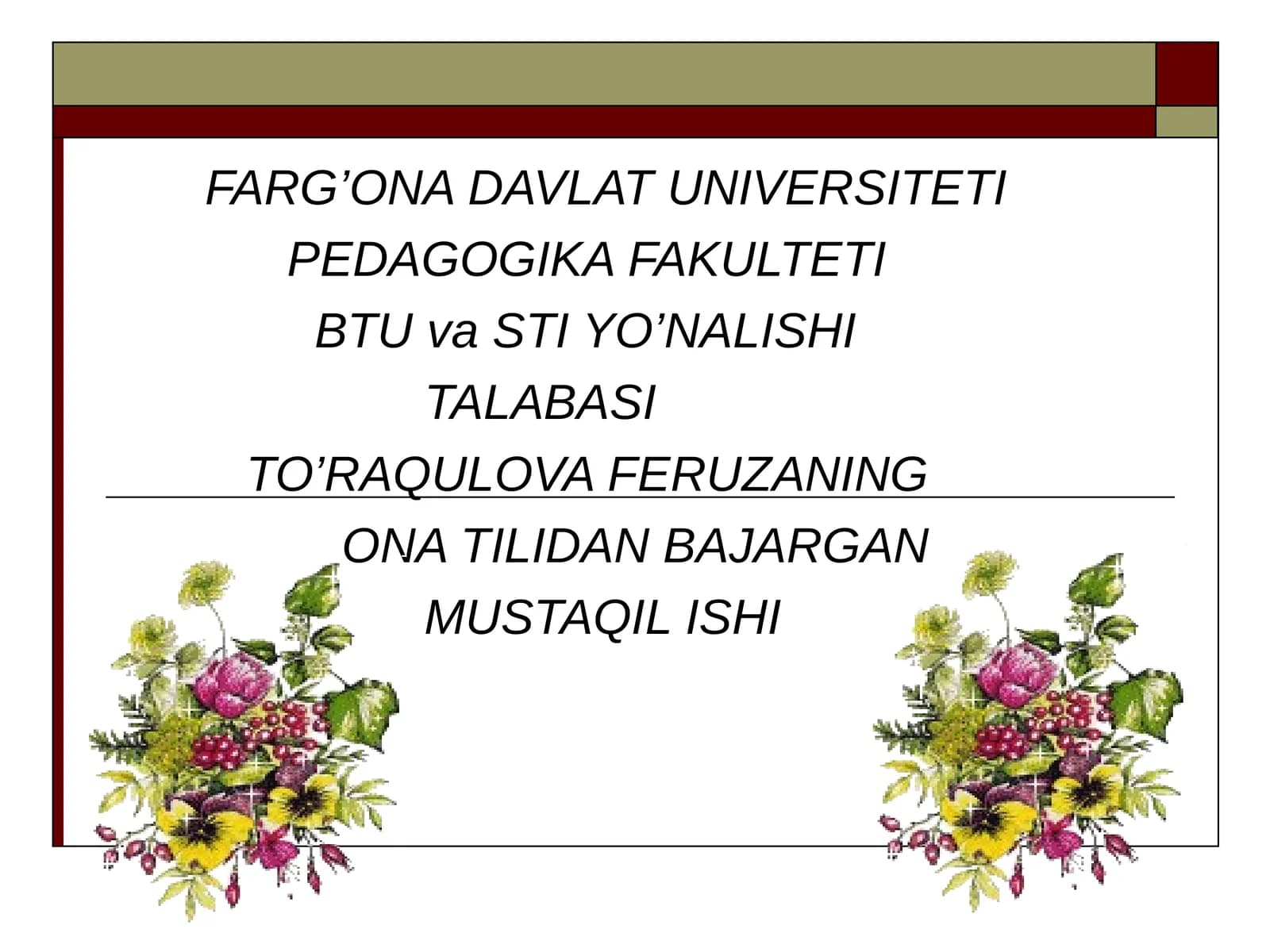 Morfologiya haqida umumiy malumot