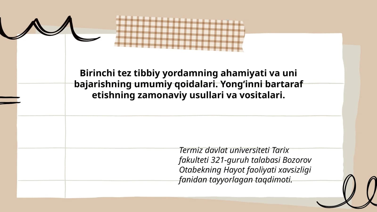 Hayot faoliyati xavsizligi