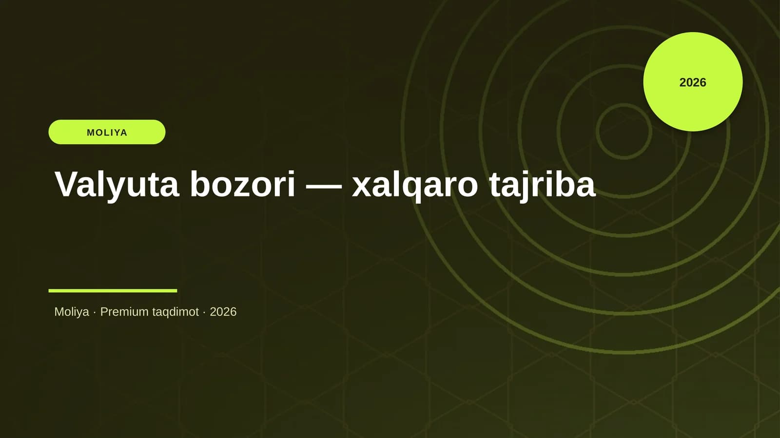 Valyuta bozori — xalqaro tajriba