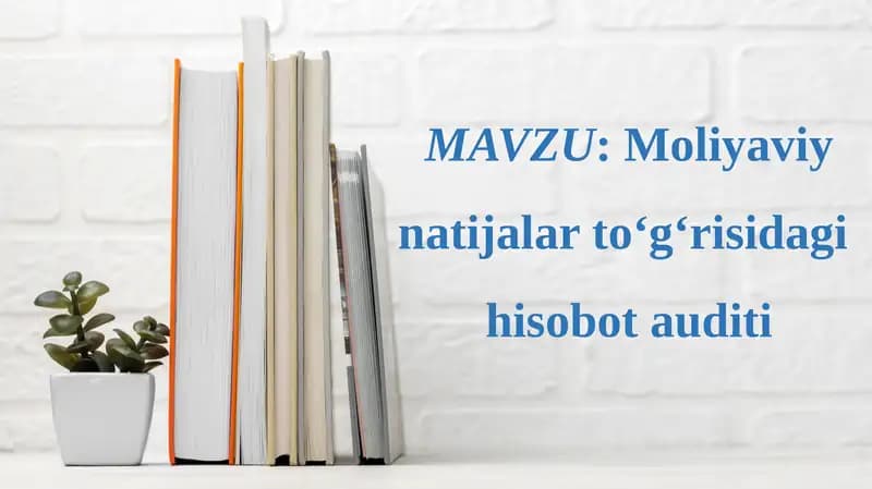 Moliyaviy natijalar to‘g‘risidagi hisobot auditi