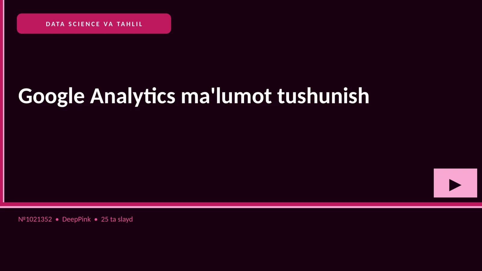 DATA SCIENCE VA TAHLIL