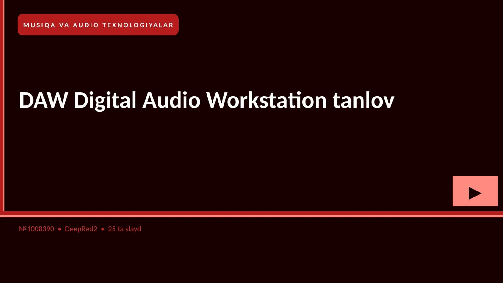 DAW Digital Audio Workstation tanlov