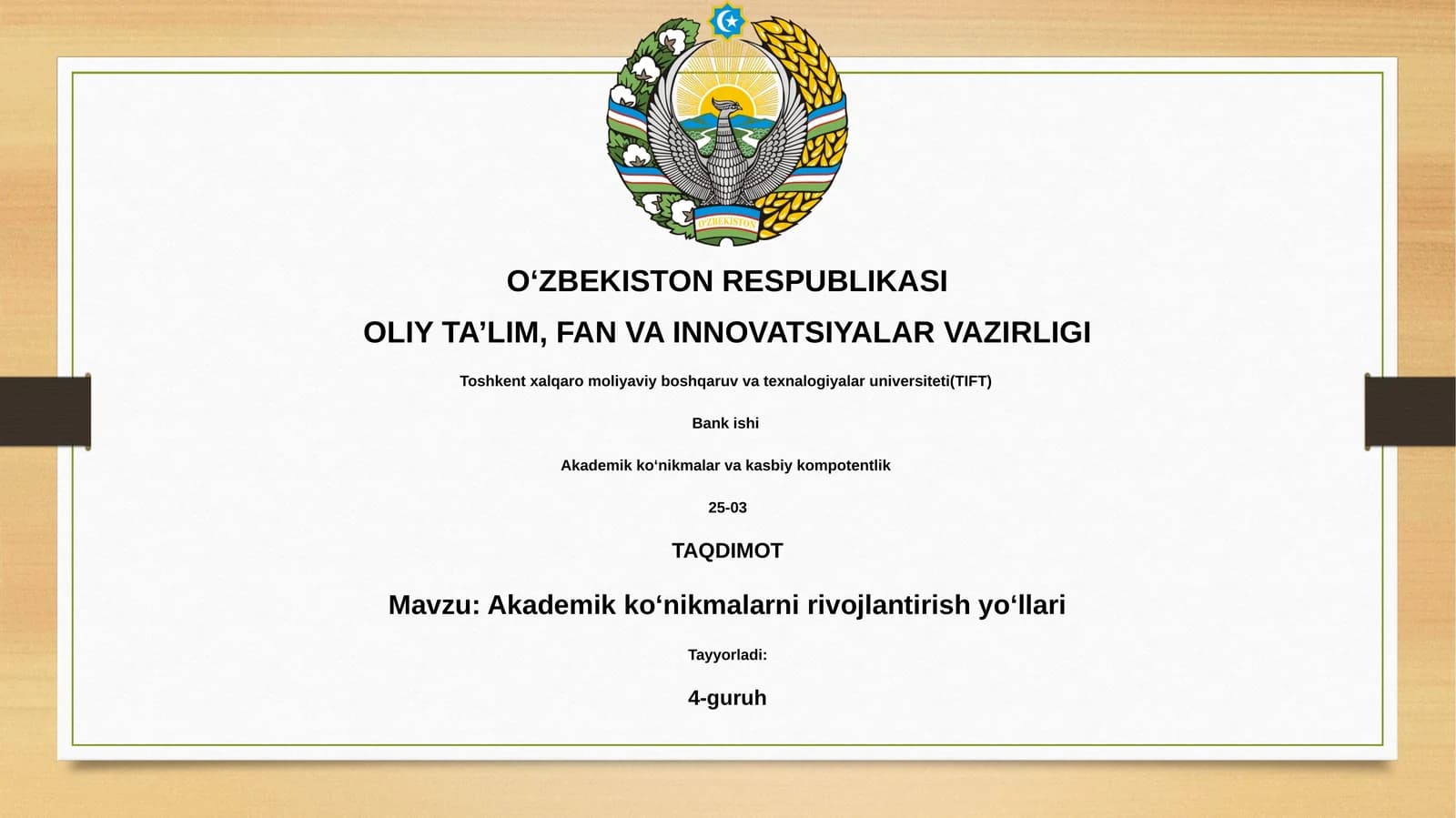 Akademik koʻnikmalarni rivojlantirish yoʻllari
