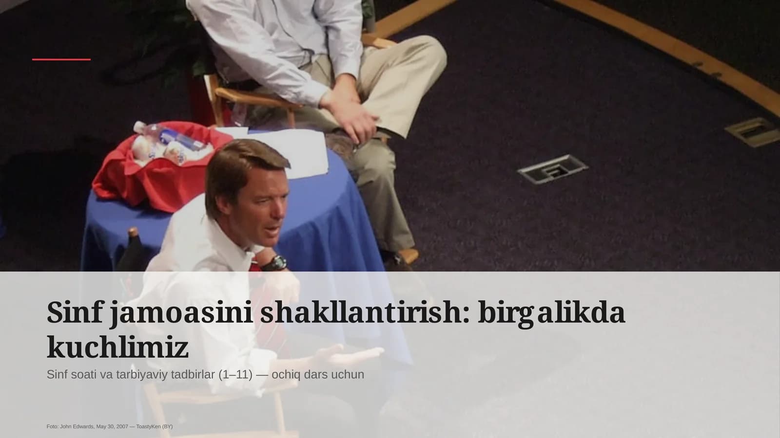 Sinf soati va tarbiyaviy tadbirlar (1–11) — ochiq dars uchun