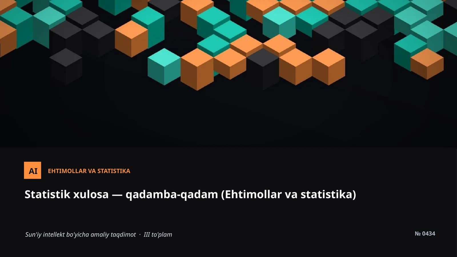 Ehtimollar va Statistika