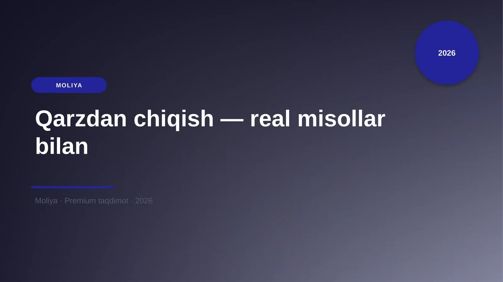 Qarzdan chiqish — real misollar bilan