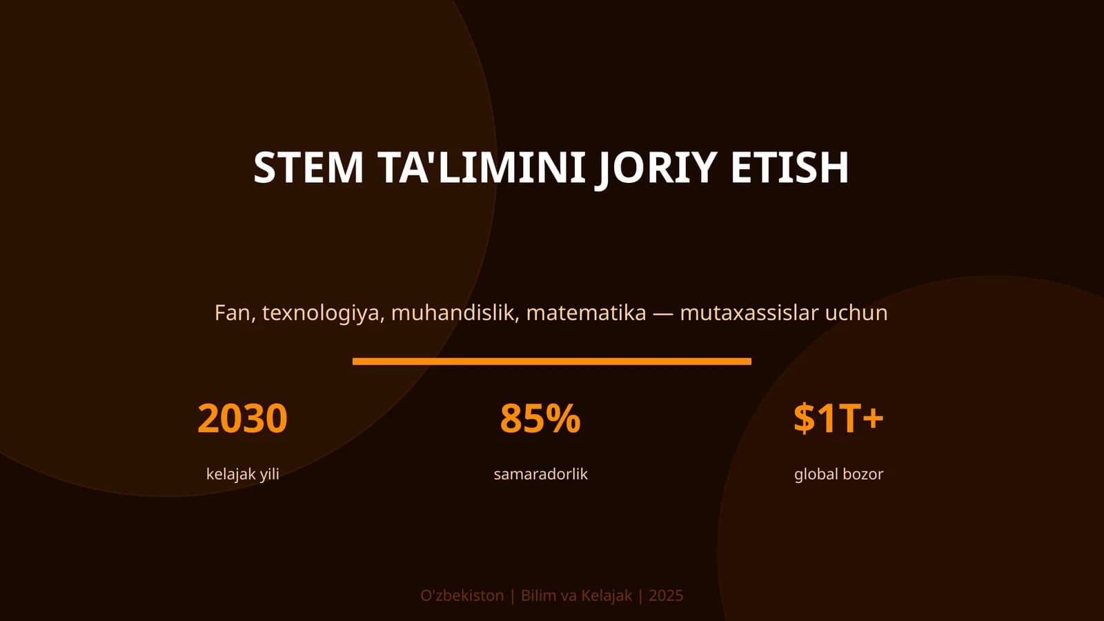 STEM TA'LIMINI JORIY ETISH