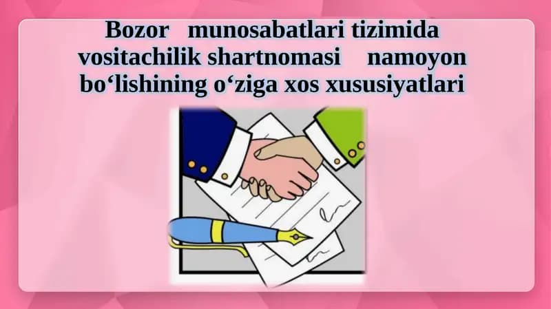 Vositachilik shartnomasi