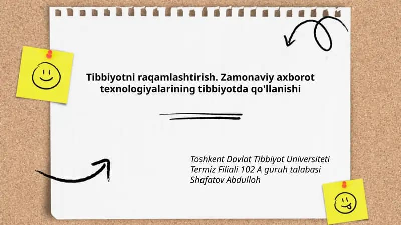 Tibbiyotni raqamlashtirish