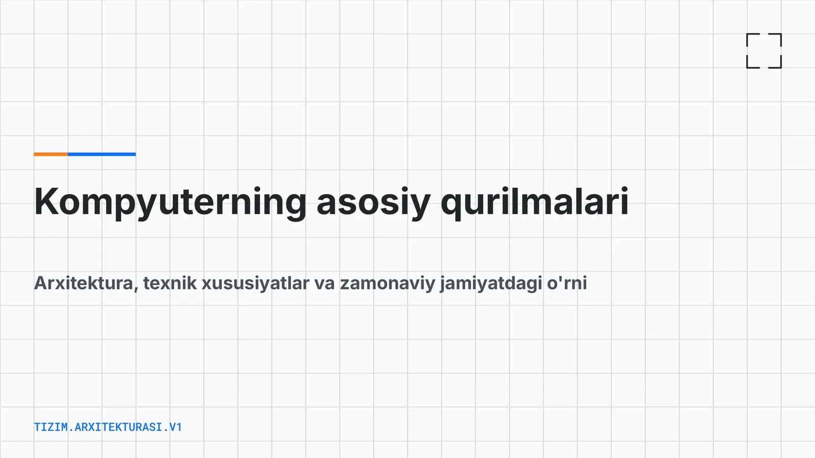 KOMPYUTERNING ASOSIY QURILMALARI