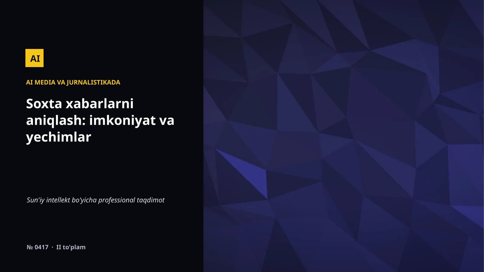 AI MEDIA VA JURNALISTIKADA