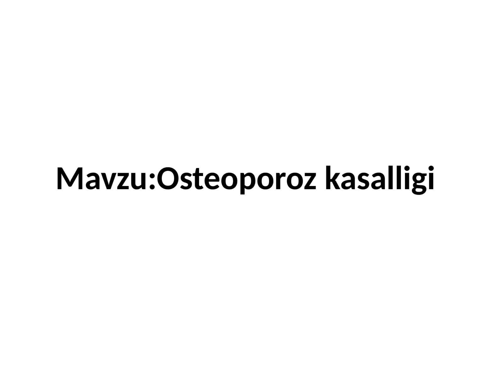 Osteoporoz