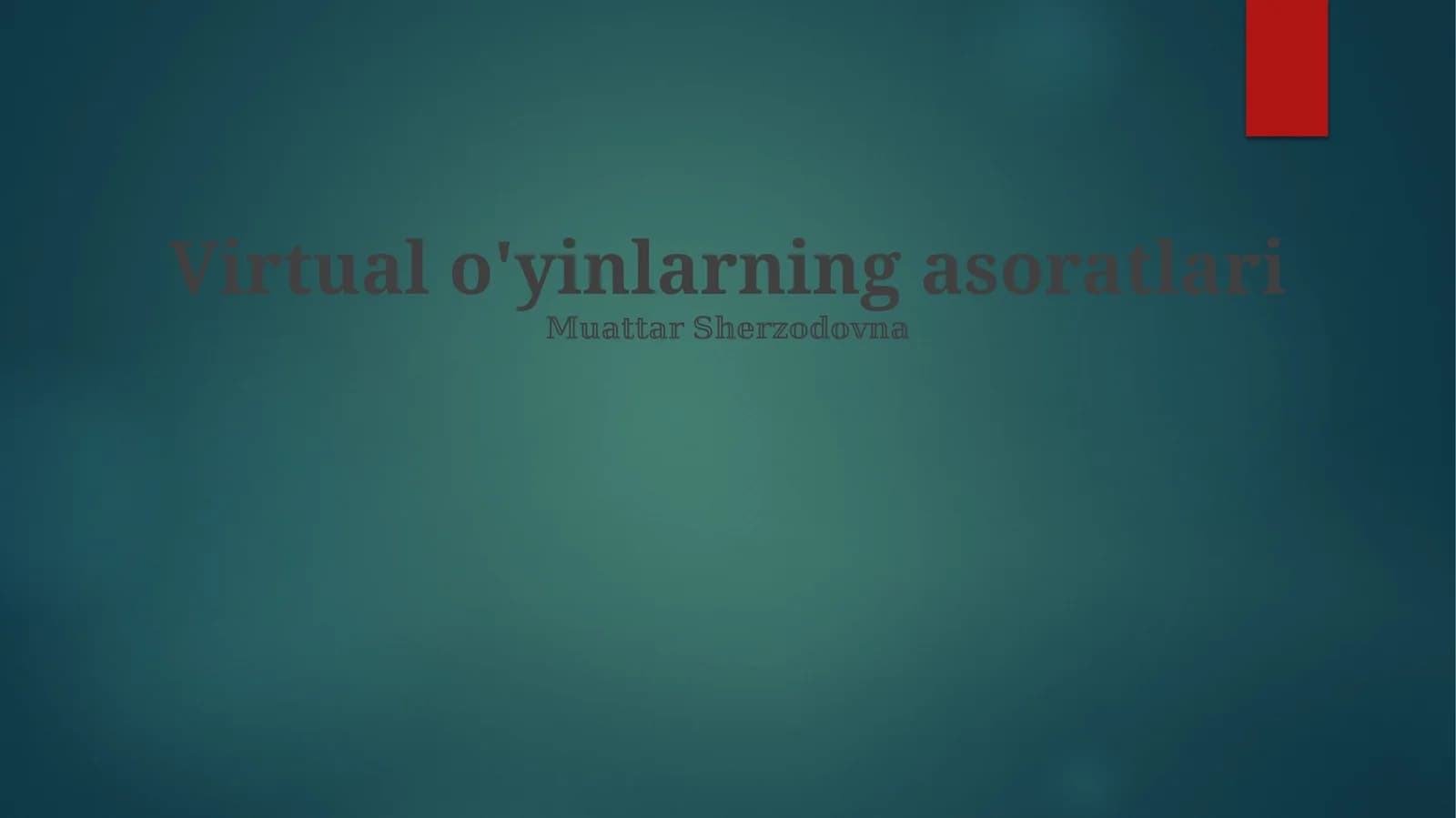 Virtual o'yinlarning asoratlari