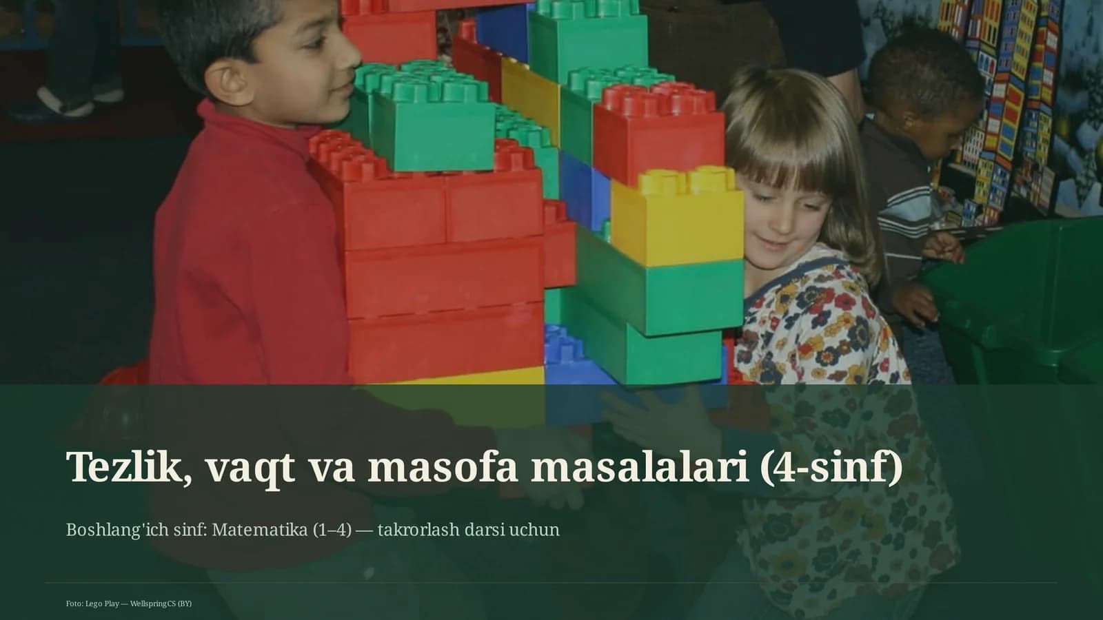 Tezlik, vaqt va masofa masalalari (4-sinf)